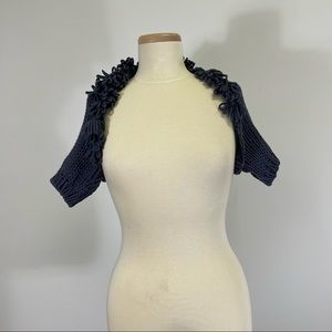 brunello cucinelli woven short sleeve shrug top size S